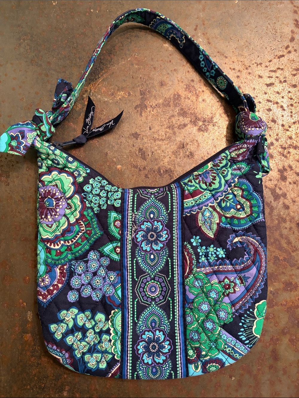 Vera Bradley Blue Rhapsody (Retired Pattern) Olivia Paisley Quilted Shoulder Bag